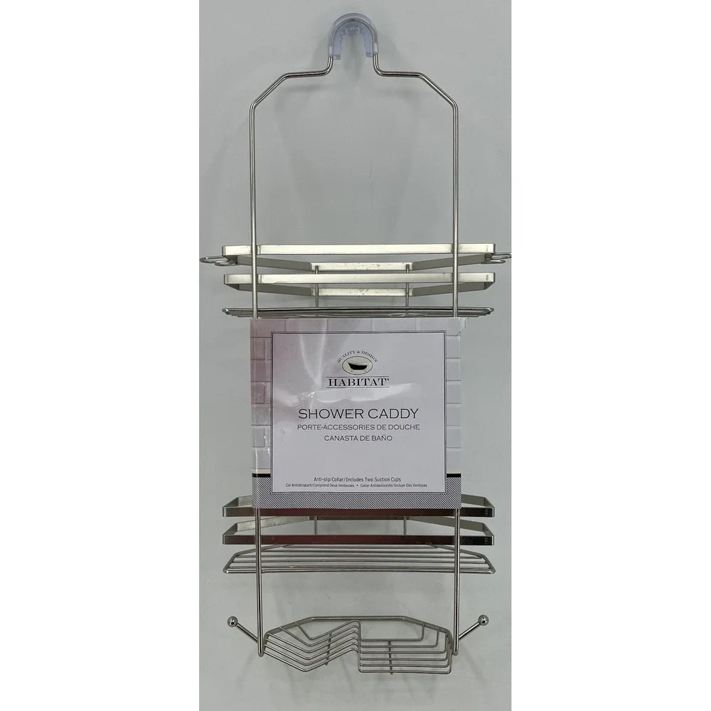 Shower Caddy Over the Nozzle Shower Shelf Habitat Organizer Rust Proof NWT
